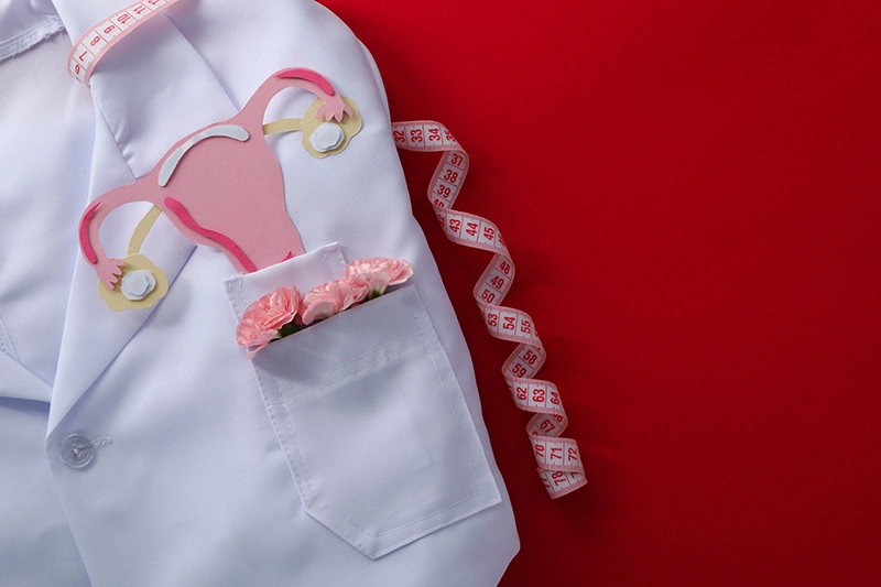 Obtaining medical support from a gynaecologist or obstetrician