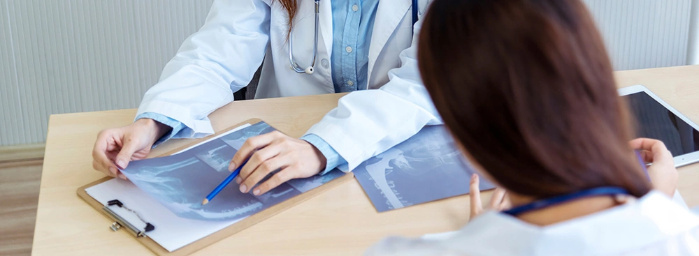 A patient at a health check-up